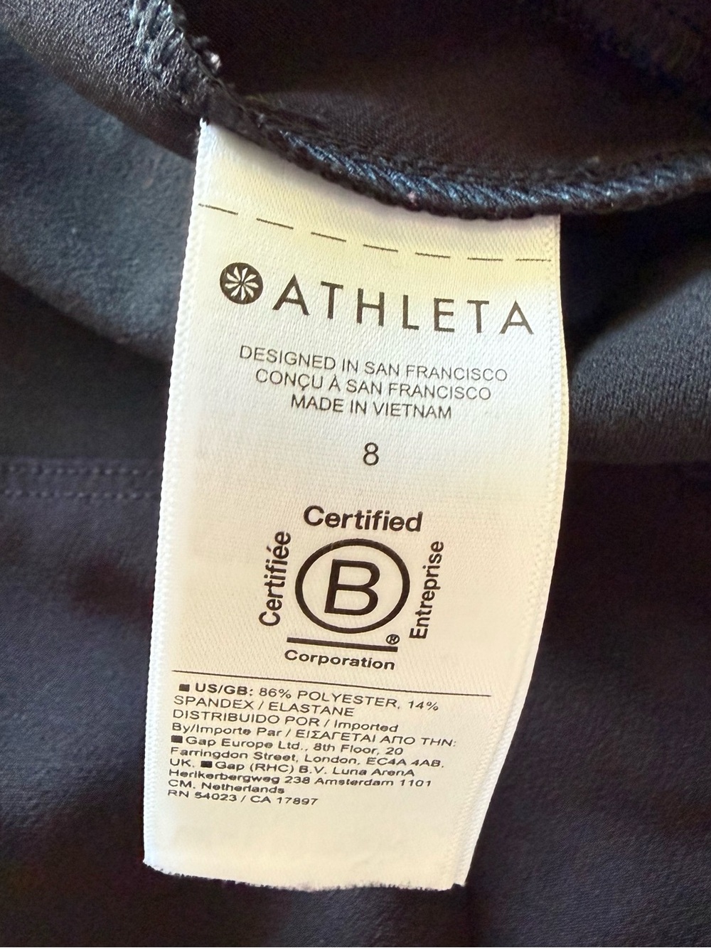 Athleta Black Endless High Rise Pants Straight Leg Size 8 Style 533636 - Picture 5 of 10